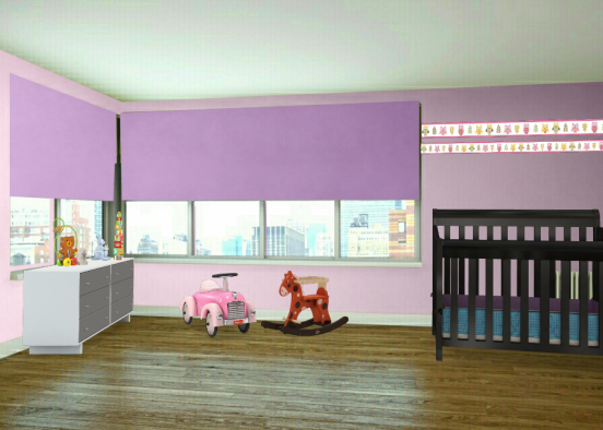 My baby girl room  Design Rendering