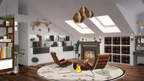 Reading room in the attic