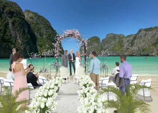 Beach wedding Design Rendering