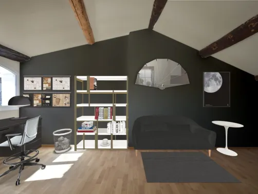 Black and White Office Space