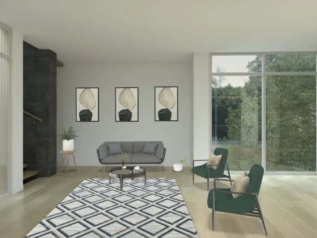 modern living room-salon moderne