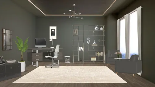 chill and kinda dark office 