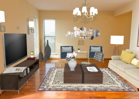 #livingroom #art&decor #arearuges #orange Design Rendering