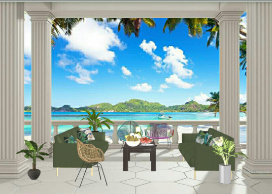 Terrasse à  tahiti  Design Rendering