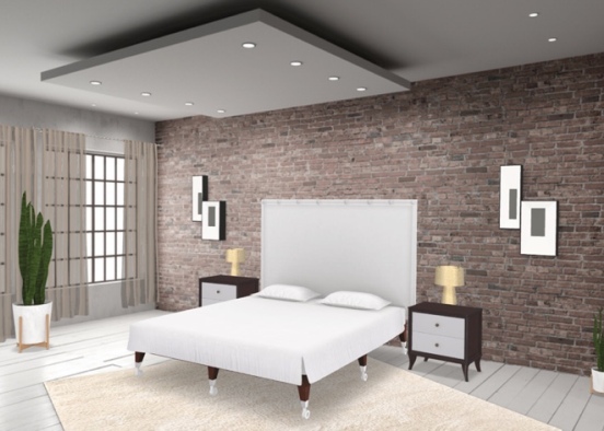 Modern Fresh Bedroom  Design Rendering