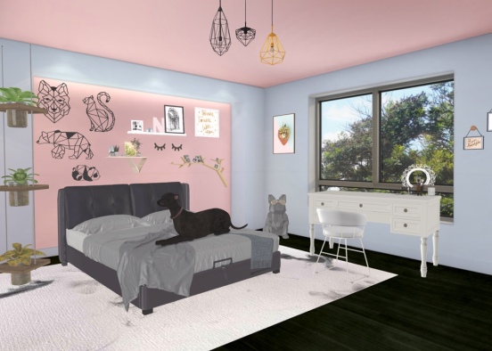 Teen bedroom #2 Design Rendering