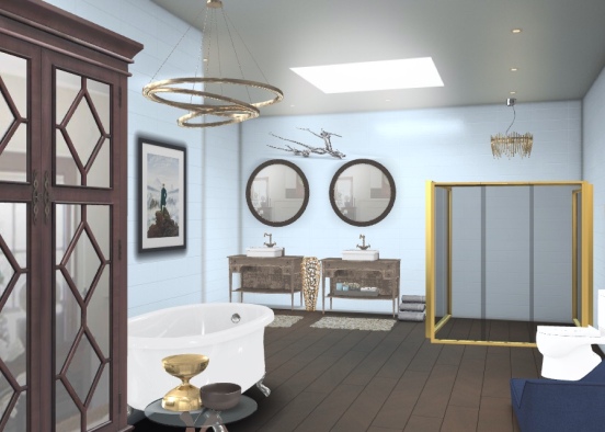 Rustic Bathroom Retreat Design Rendering