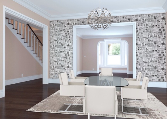 Luxe Dining in The Rose Villa Design Rendering