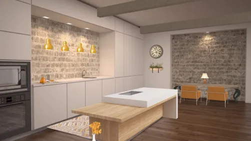 Sleek Modernized Rustic London Flat