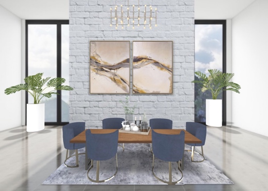 penthouse dining room  Design Rendering