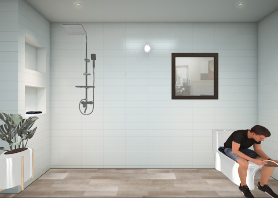A very boring bathroom Design Rendering