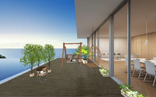 Modern teracce in modern house