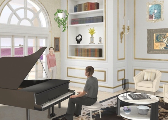 french romantic relax room in Provance Design Rendering