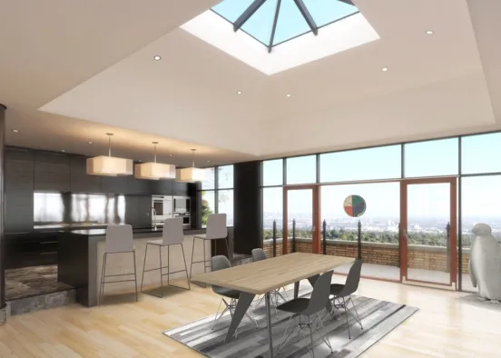 Modern Kitchen with a View! Design Rendering