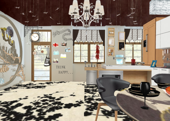 Come and dine with me at this gorgeous kitchen and diner Design Rendering