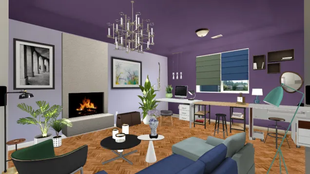 Purple living room 