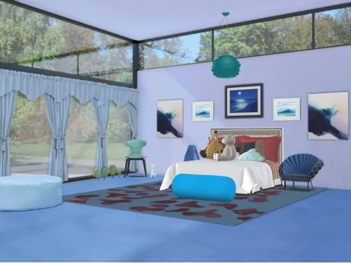 Cute Blue Bedroom