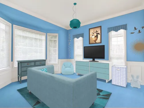Blue Living Room 