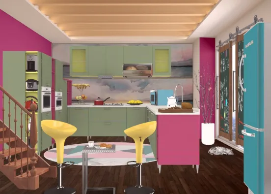 lovely kitchen 💙🎻 Design Rendering