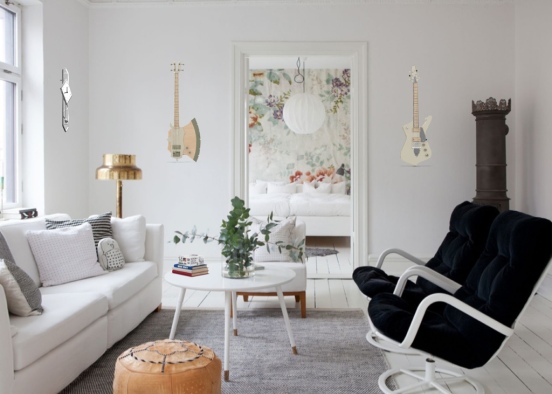 the neet living room  Design Rendering