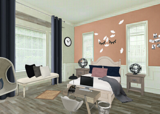 Teen girl bedroom  Design Rendering