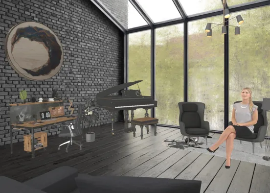 Office\Living Room Design Rendering