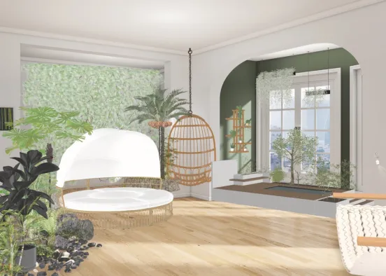 Hey guys! This room was actually a competition against McKenna Fowler to see who could create the best ‘’Tropical Room’’ Go check out her post and let us know who won! Design Rendering