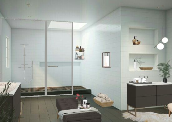 Cozy bathroom. Design Rendering