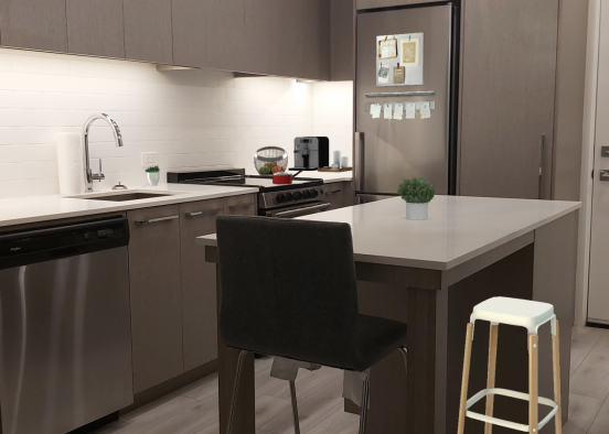 New home kitchen  Design Rendering