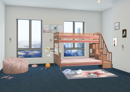 children’s bedroom Design Rendering