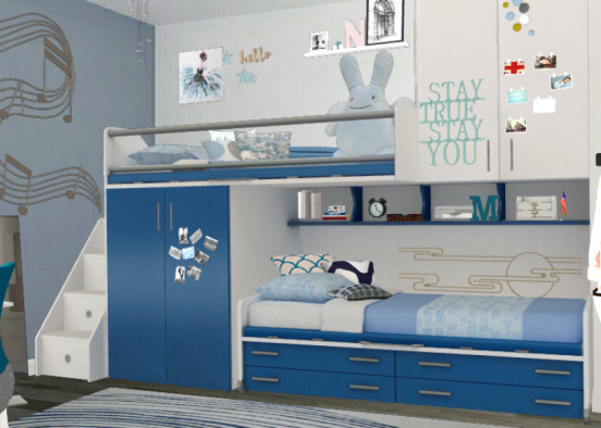 Teenage Bedroom Design Design Rendering
