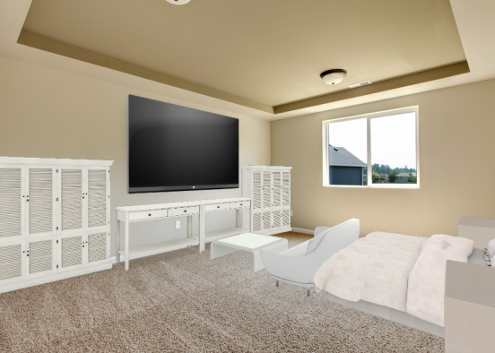White bedroom Design Rendering