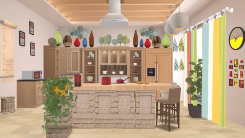 gold cozy country kitchen