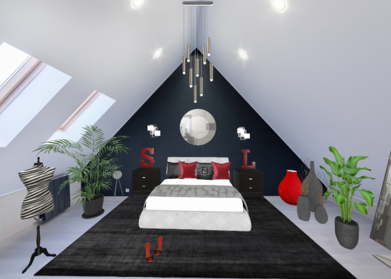 Sexy bedroom Design Rendering