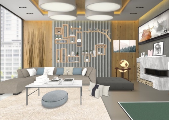 dream living room  Design Rendering
