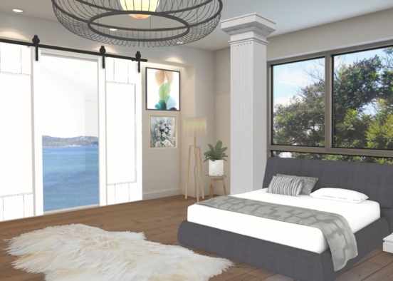 sea-view bedroom  Design Rendering