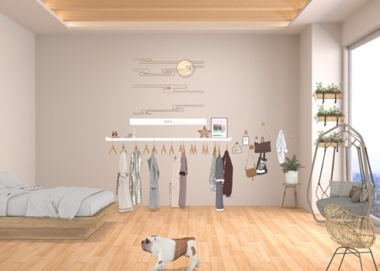 Insta Inspired Teenage Bedroom Design Rendering