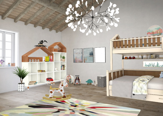 Cozy child's room Design Rendering