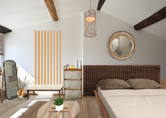 Bedroom wood Design Rendering
