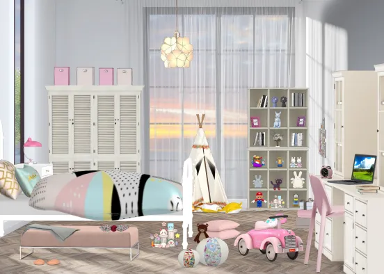 Small girl room  Design Rendering