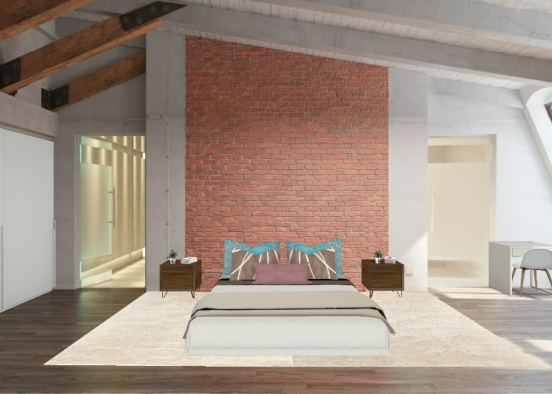Modern master bedroom  Design Rendering