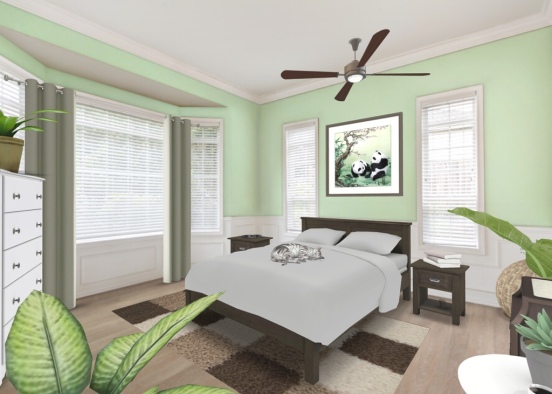 Panda Dream Bedroom Design Rendering
