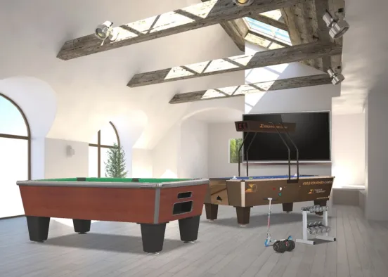 the game room  Design Rendering