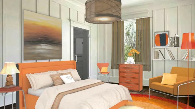 Orange Bedroom 🥰