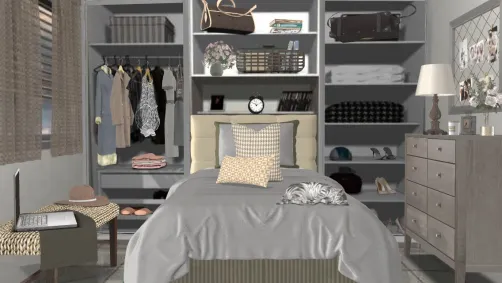 Studying, living in a small room with minimal closet 😉