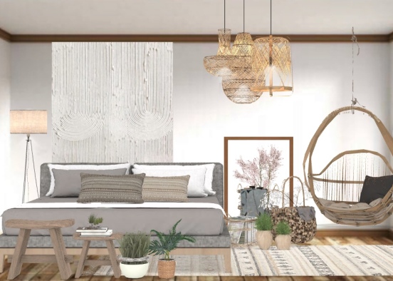 my bedroom modern bohemian 💝 Design Rendering