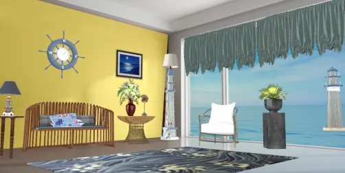 On beach living room