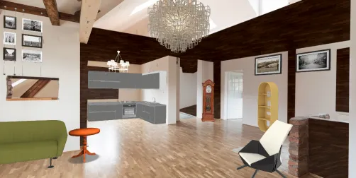 Living room & kitchen