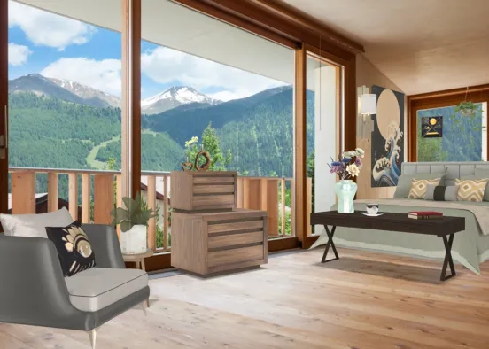 Teen sisters room (at the cabin) Design Rendering