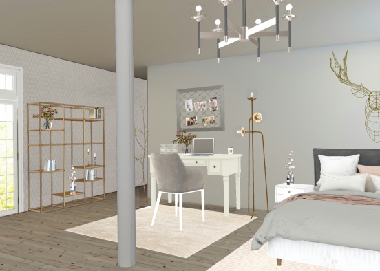 Office and bed room🌸 Design Rendering